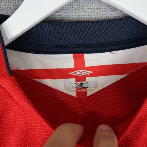 Umbro England Longsleeve Soccer Football Mens Jersey Mens Large Red - Picture 5 of 7